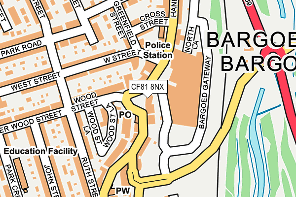 CF81 8NX map - OS OpenMap – Local (Ordnance Survey) CF81 8NX map - OS OpenMap – Local (Ordnance Survey)