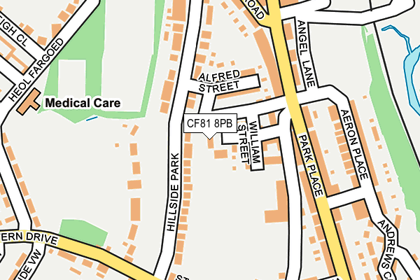 CF81 8PB map - OS OpenMap – Local (Ordnance Survey) CF81 8PB map - OS OpenMap – Local (Ordnance Survey)
