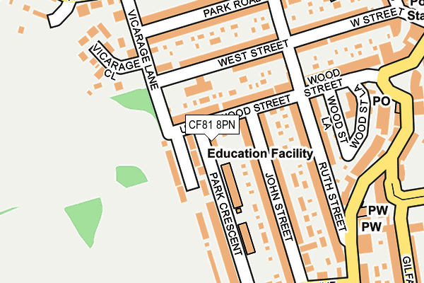 CF81 8PN map - OS OpenMap – Local (Ordnance Survey) CF81 8PN map - OS OpenMap – Local (Ordnance Survey)