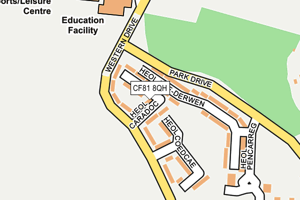 CF81 8QH map - OS OpenMap – Local (Ordnance Survey) CF81 8QH map - OS OpenMap – Local (Ordnance Survey)