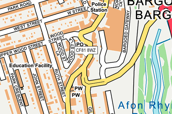 CF81 8WZ map - OS OpenMap – Local (Ordnance Survey) CF81 8WZ map - OS OpenMap – Local (Ordnance Survey)
