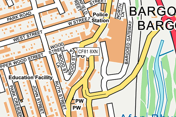 CF81 8XN map - OS OpenMap – Local (Ordnance Survey) CF81 8XN map - OS OpenMap – Local (Ordnance Survey)