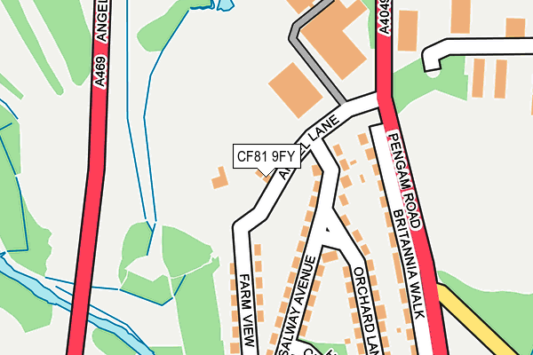 CF81 9FY map - OS OpenMap – Local (Ordnance Survey) CF81 9FY map - OS OpenMap – Local (Ordnance Survey)