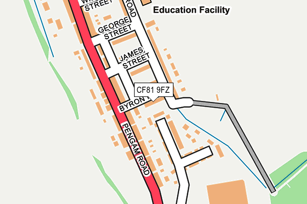 CF81 9FZ map - OS OpenMap – Local (Ordnance Survey) CF81 9FZ map - OS OpenMap – Local (Ordnance Survey)