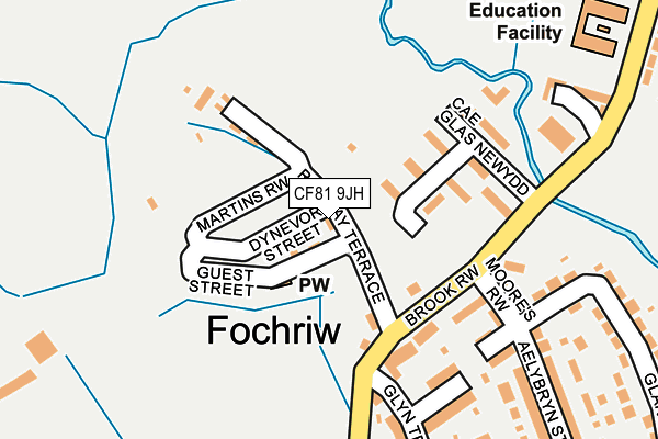 CF81 9JH map - OS OpenMap – Local (Ordnance Survey) CF81 9JH map - OS OpenMap – Local (Ordnance Survey)