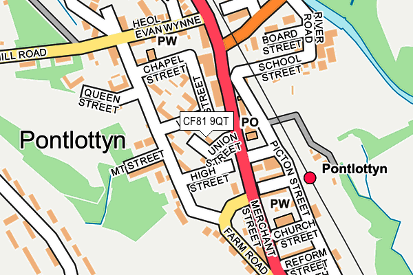 CF81 9QT map - OS OpenMap – Local (Ordnance Survey) CF81 9QT map - OS OpenMap – Local (Ordnance Survey)
