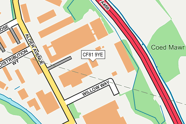 CF81 9YE map - OS OpenMap – Local (Ordnance Survey) CF81 9YE map - OS OpenMap – Local (Ordnance Survey)