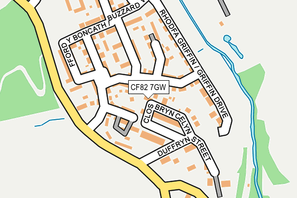 CF82 7GW map - OS OpenMap – Local (Ordnance Survey) CF82 7GW map - OS OpenMap – Local (Ordnance Survey)