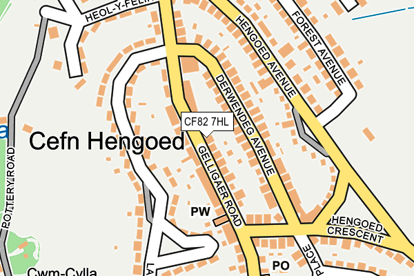 CF82 7HL map - OS OpenMap – Local (Ordnance Survey) CF82 7HL map - OS OpenMap – Local (Ordnance Survey)