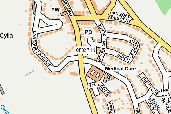 CF82 7HN map - OS OpenMap – Local (Ordnance Survey) CF82 7HN map - OS OpenMap – Local (Ordnance Survey)