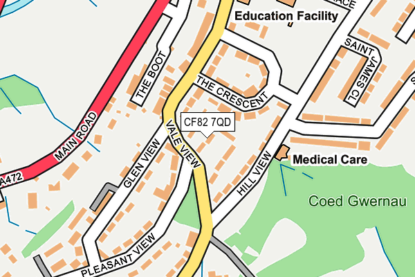 CF82 7QD map - OS OpenMap – Local (Ordnance Survey) CF82 7QD map - OS OpenMap – Local (Ordnance Survey)