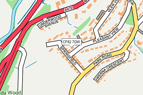 CF82 7QW map - OS OpenMap – Local (Ordnance Survey) CF82 7QW map - OS OpenMap – Local (Ordnance Survey)