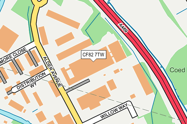CF82 7TW map - OS OpenMap – Local (Ordnance Survey) CF82 7TW map - OS OpenMap – Local (Ordnance Survey)