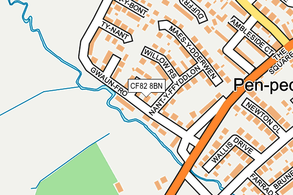 CF82 8BN map - OS OpenMap – Local (Ordnance Survey) CF82 8BN map - OS OpenMap – Local (Ordnance Survey)
