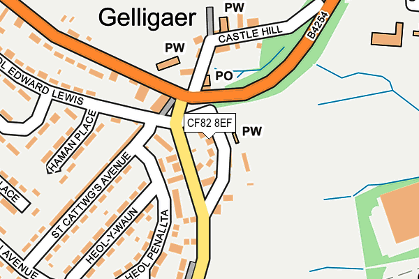 CF82 8EF map - OS OpenMap – Local (Ordnance Survey) CF82 8EF map - OS OpenMap – Local (Ordnance Survey)