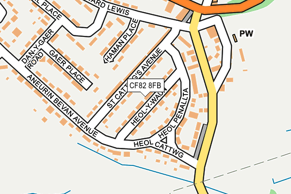 CF82 8FB map - OS OpenMap – Local (Ordnance Survey) CF82 8FB map - OS OpenMap – Local (Ordnance Survey)