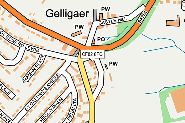 CF82 8FQ map - OS OpenMap – Local (Ordnance Survey) CF82 8FQ map - OS OpenMap – Local (Ordnance Survey)