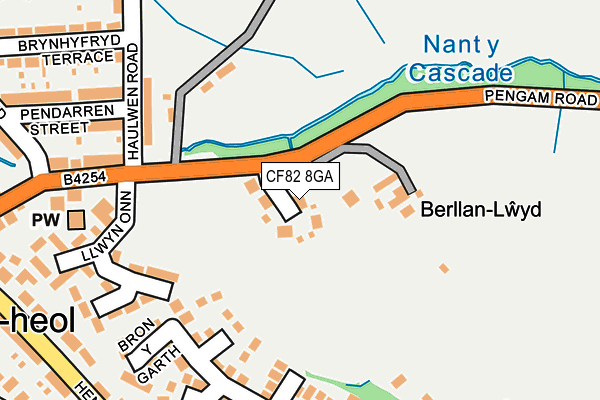CF82 8GA map - OS OpenMap – Local (Ordnance Survey) CF82 8GA map - OS OpenMap – Local (Ordnance Survey)