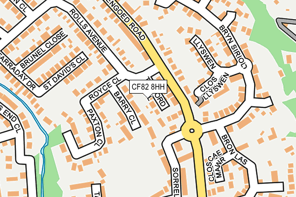 CF82 8HH map - OS OpenMap – Local (Ordnance Survey) CF82 8HH map - OS OpenMap – Local (Ordnance Survey)