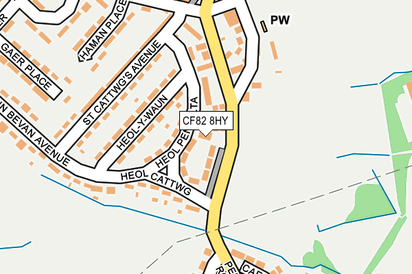 CF82 8HY map - OS OpenMap – Local (Ordnance Survey) CF82 8HY map - OS OpenMap – Local (Ordnance Survey)