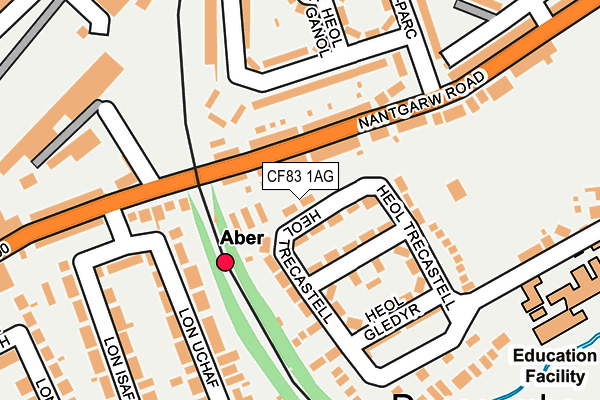 CF83 1AG map - OS OpenMap – Local (Ordnance Survey) CF83 1AG map - OS OpenMap – Local (Ordnance Survey)