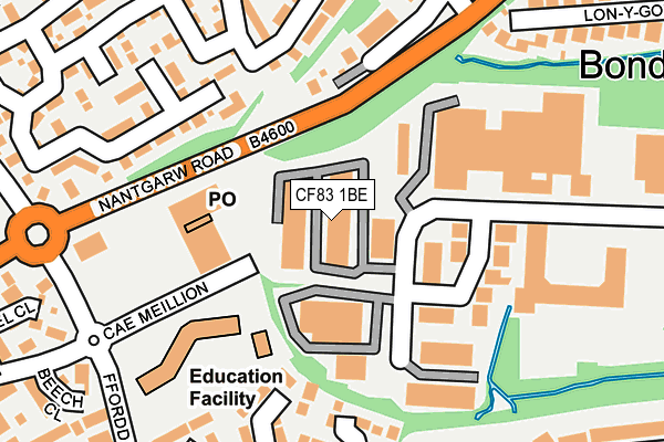 CF83 1BE map - OS OpenMap – Local (Ordnance Survey) CF83 1BE map - OS OpenMap – Local (Ordnance Survey)