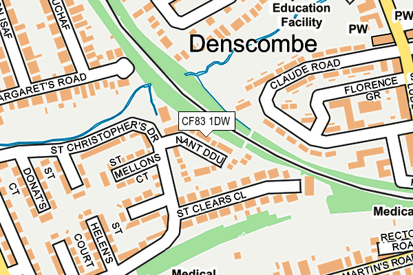CF83 1DW map - OS OpenMap – Local (Ordnance Survey) CF83 1DW map - OS OpenMap – Local (Ordnance Survey)