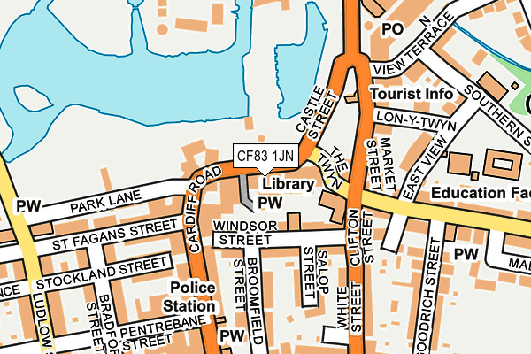 CF83 1JN map - OS OpenMap – Local (Ordnance Survey) CF83 1JN map - OS OpenMap – Local (Ordnance Survey)