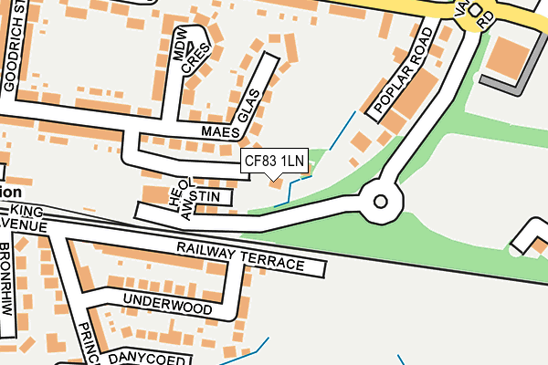CF83 1LN map - OS OpenMap – Local (Ordnance Survey) CF83 1LN map - OS OpenMap – Local (Ordnance Survey)