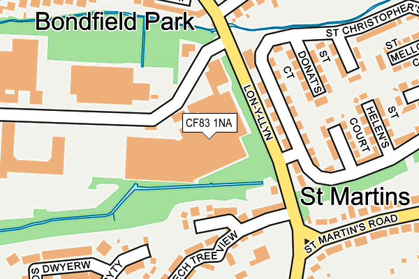 CF83 1NA map - OS OpenMap – Local (Ordnance Survey) CF83 1NA map - OS OpenMap – Local (Ordnance Survey)