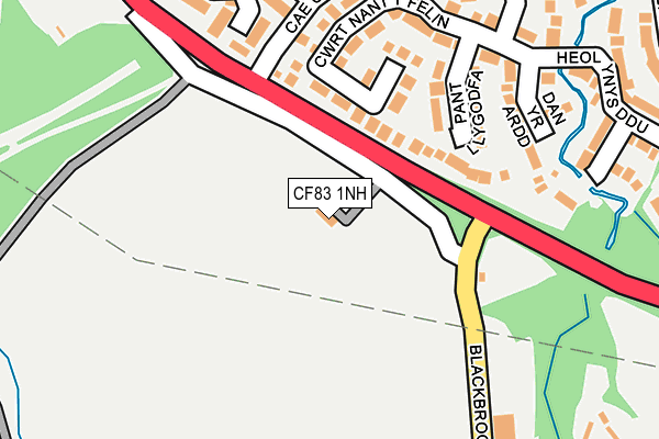CF83 1NH map - OS OpenMap – Local (Ordnance Survey) CF83 1NH map - OS OpenMap – Local (Ordnance Survey)