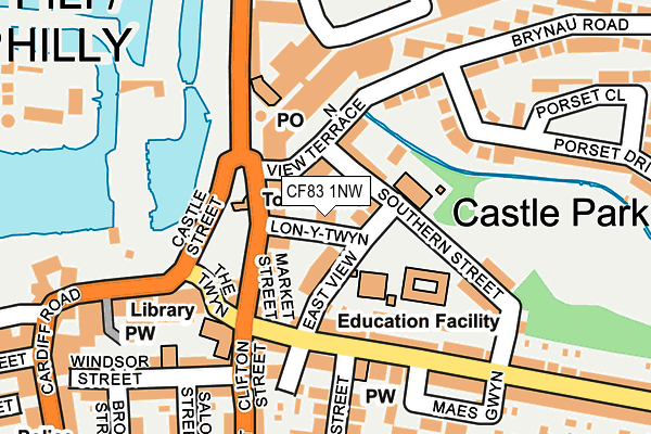 CF83 1NW map - OS OpenMap – Local (Ordnance Survey) CF83 1NW map - OS OpenMap – Local (Ordnance Survey)