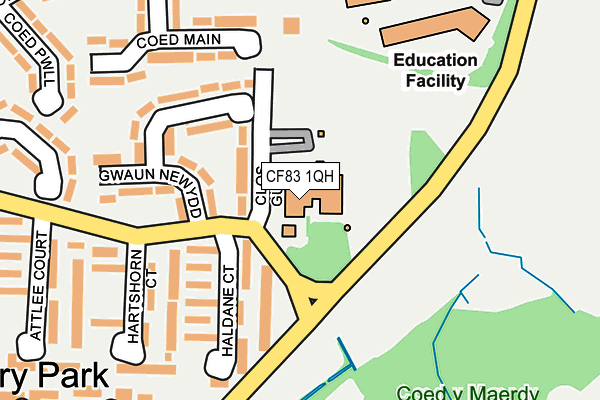 CF83 1QH map - OS OpenMap – Local (Ordnance Survey) CF83 1QH map - OS OpenMap – Local (Ordnance Survey)