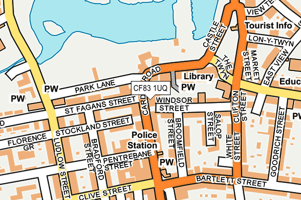 CF83 1UQ map - OS OpenMap – Local (Ordnance Survey) CF83 1UQ map - OS OpenMap – Local (Ordnance Survey)
