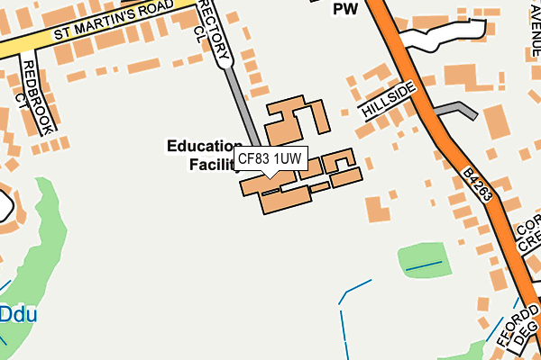 CF83 1UW map - OS OpenMap – Local (Ordnance Survey) CF83 1UW map - OS OpenMap – Local (Ordnance Survey)