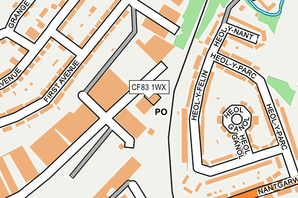 CF83 1WX map - OS OpenMap – Local (Ordnance Survey) CF83 1WX map - OS OpenMap – Local (Ordnance Survey)