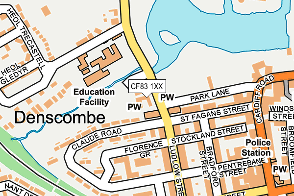 CF83 1XX map - OS OpenMap – Local (Ordnance Survey) CF83 1XX map - OS OpenMap – Local (Ordnance Survey)