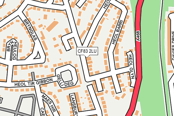 CF83 2LU map - OS OpenMap – Local (Ordnance Survey) CF83 2LU map - OS OpenMap – Local (Ordnance Survey)