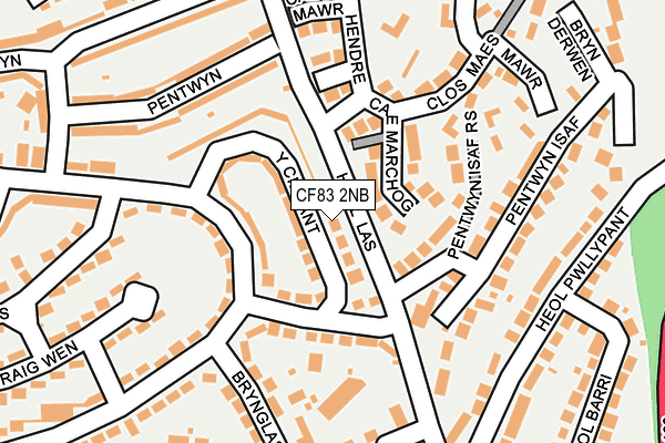 CF83 2NB map - OS OpenMap – Local (Ordnance Survey)