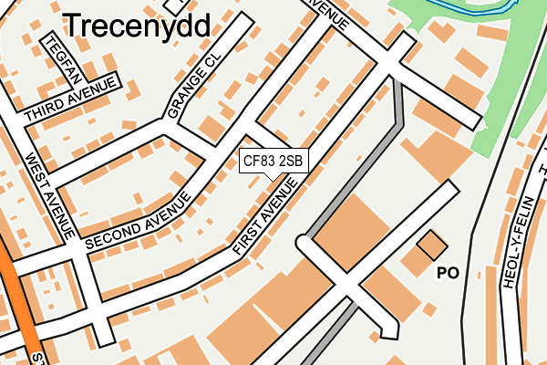 CF83 2SB map - OS OpenMap – Local (Ordnance Survey) CF83 2SB map - OS OpenMap – Local (Ordnance Survey)