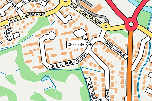 CF83 3BA map - OS OpenMap – Local (Ordnance Survey) CF83 3BA map - OS OpenMap – Local (Ordnance Survey)