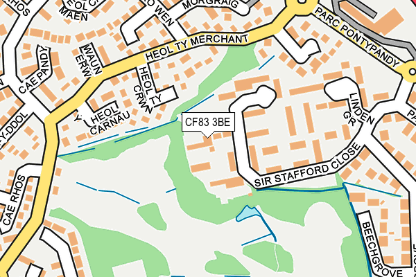 CF83 3BE map - OS OpenMap – Local (Ordnance Survey) CF83 3BE map - OS OpenMap – Local (Ordnance Survey)