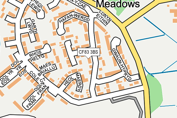 CF83 3BS map - OS OpenMap – Local (Ordnance Survey) CF83 3BS map - OS OpenMap – Local (Ordnance Survey)
