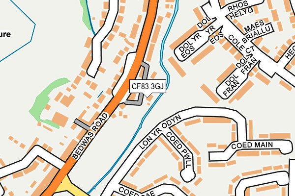 CF83 3GJ map - OS OpenMap – Local (Ordnance Survey) CF83 3GJ map - OS OpenMap – Local (Ordnance Survey)