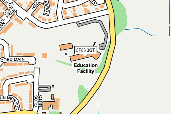 CF83 3GT map - OS OpenMap – Local (Ordnance Survey) CF83 3GT map - OS OpenMap – Local (Ordnance Survey)