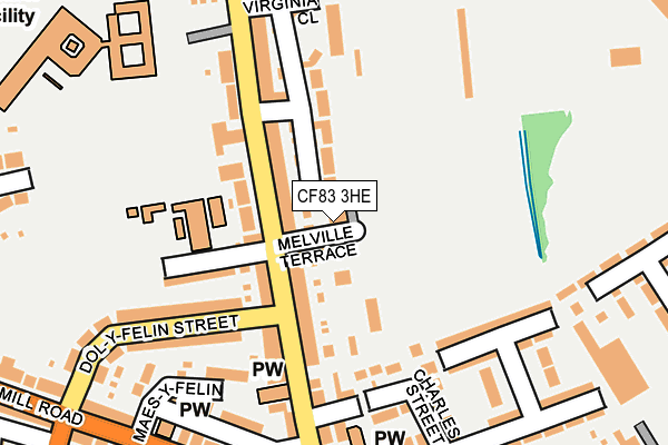 CF83 3HE map - OS OpenMap – Local (Ordnance Survey) CF83 3HE map - OS OpenMap – Local (Ordnance Survey)