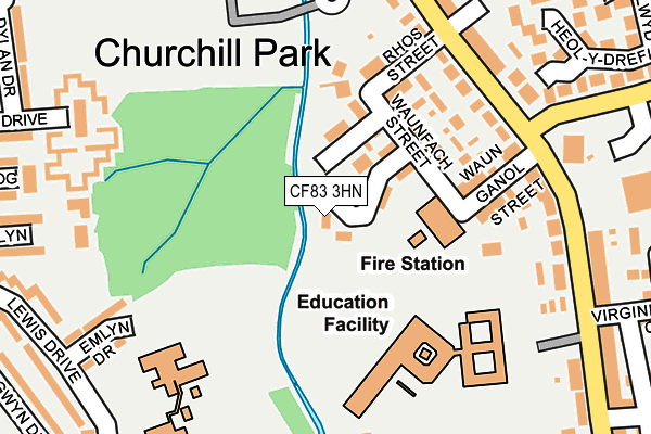 CF83 3HN map - OS OpenMap – Local (Ordnance Survey) CF83 3HN map - OS OpenMap – Local (Ordnance Survey)