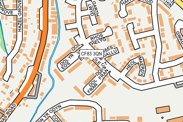 CF83 3QN map - OS OpenMap – Local (Ordnance Survey) CF83 3QN map - OS OpenMap – Local (Ordnance Survey)