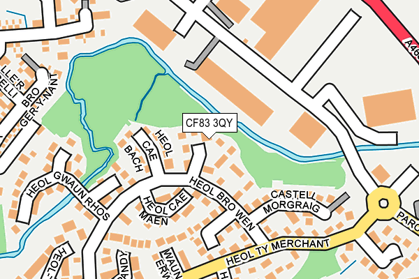 CF83 3QY map - OS OpenMap – Local (Ordnance Survey) CF83 3QY map - OS OpenMap – Local (Ordnance Survey)
