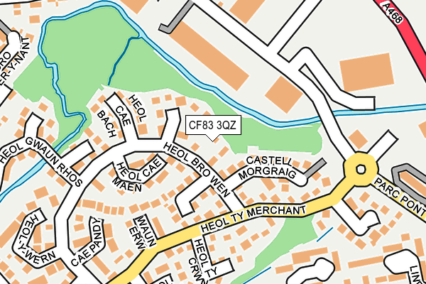 CF83 3QZ map - OS OpenMap – Local (Ordnance Survey) CF83 3QZ map - OS OpenMap – Local (Ordnance Survey)